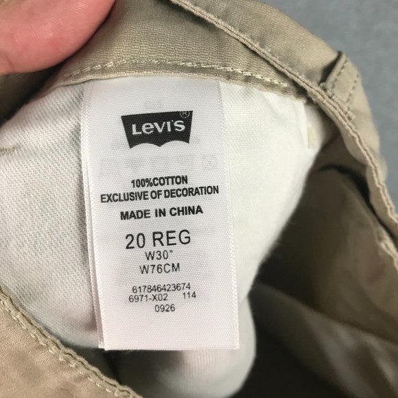 New Levis 511 Shorts Mens Small Size 20 Khaki Beige Tan Slim Short Plaza Taupe - Picture 7 of 15